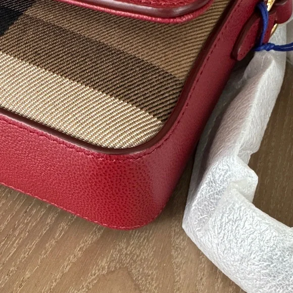 Burberry Red and Tan Crossbody Bag - Picture 8 of 11